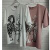 T-shirt damski biały włoski rozmiar uniwersalny bawełna okrągły dekolt