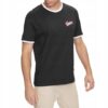 T-shirt męski Guess kolor czarny rozmiar XL okrągły dekolt z białą lamówką