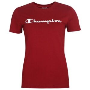 T-shirt damski Champion kolor bordowy rozmiar M okrągły dekolt bawełna
