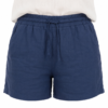 Szorty lniane damskie granatowe – 100% len | MoodUs Fashion