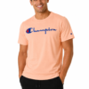 T-shirt Champion męski kolor pomarańczowy rozmiar S okrągły dekolt bawełna