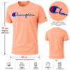 T-shirt Champion męski kolor pomarańczowy rozmiar S okrągły dekolt bawełna
