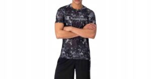 T-shirt Champion wielokolorowy, jakość premium, L, na siłownie prezent