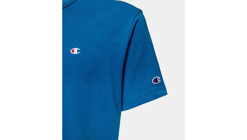 T-shirt Champion kolor niebieski rozmiar L okrągły dekolt 100% bawełna - obrazek 2
