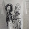 T-shirt damski biały włoski rozmiar uniwersalny bawełna okrągły dekolt